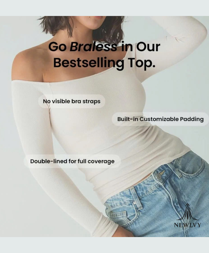 NewIvy Off-Shoulder Braless Top