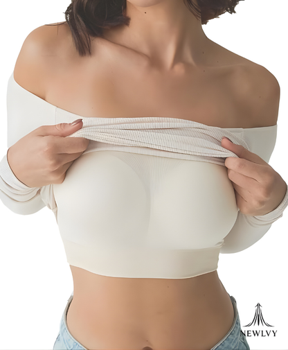 NewIvy Off-Shoulder Braless Top