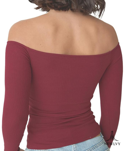 NewIvy Off-Shoulder Braless Top